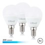 Elbat Pack de 3 Lâmpadas LED G45 6W - 500LM - Base E14 - Luz Fria