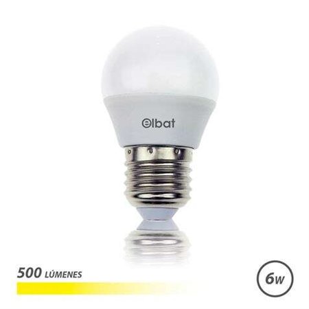 Lâmpada LED Elbat G45 6W 500LM E27 Luz quente - Economia de energia - Longa vida útil - Fácil instalação - Cor branca quente