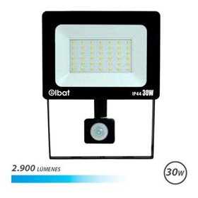 Foco LED Elbat com Sensor de Movimento - Potência: 30W - Lúmens: 2900 - Luz Fria 6.500K - Vida Útil: 30.000 - 50.000 Horas - Âng Foco LED Elbat com Sensor de Movimento - Potência: 30W - Lúmens: 2900 - Luz Fria 6.500K - Vida Útil: 30.000 - 50.000 Horas - Âng