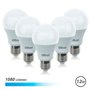 Elbat Pack 5 Unidades - Potência 12W - Lumens 1080 - Tipo de Luz 6500K Luz Fria - Soquete E27 - Ângulo 220º - Dimensões 60X120mm