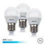 Elbat Pack 3 Lâmpadas - Potência 7W - Lumens 600 - Tipo de Luz 6500K Luz Fria - Soquete E27 - Ângulo 220º - Dimensões 45X78mm - 