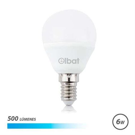 Lâmpada LED Elbat G45 - 6W - 500Lm - E14 - Luz Branca