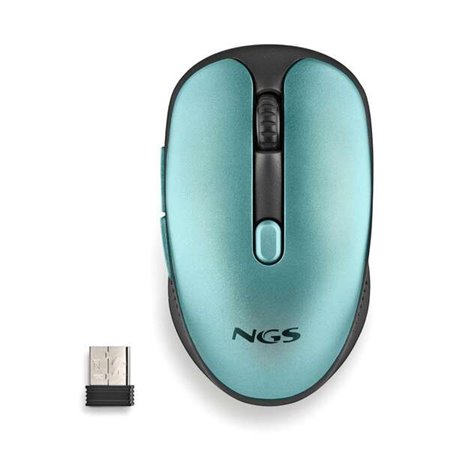 Mouse sem fio NGS Evo Rust Ice USB 1600dpi - 5 botões - recarregável - uso para destros