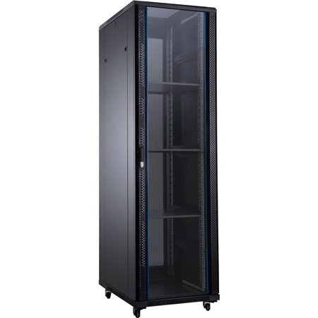Aiten Data AI8142 Gabinete Rack de Piso de 19" - De 22U a 42U - 4 Ventiladores de 120mm - Porta de Vidro - Trava de Segurança - 