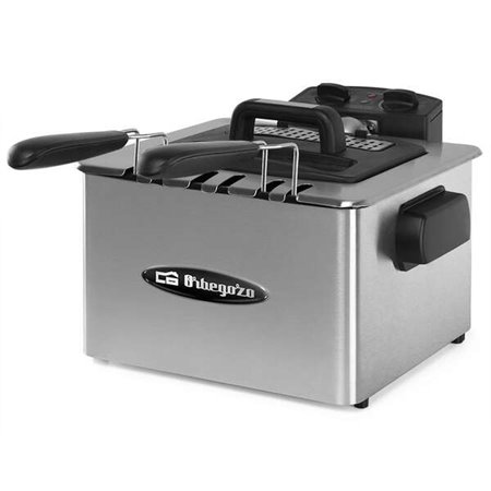 Fritadeira Profissional Orbegozo FDR 55 em Aço Inoxidável - Fritadeira Potente e Segura com Capacidade de 4,5 Litros - Três Cest