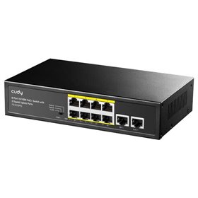 Cudy FS1010PG Switch PoE+ de 8 portas 10/100M com 2 portas Uplink