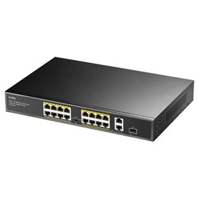 Cudy FS1018PS1 Switch Gigabit de 16 portas 10/100 Mbit com 2 GbE e 1 porta SFP Cudy FS1018PS1 Switch Gigabit de 16 portas 10/100 Mbit com 2 GbE e 1 porta SFP