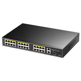 Cudy FS1026PS1 24 portas 10/100 Mbit PoE + switch Gigabit + porta uplink de 2 Gigabit + 1 slot SFP de 1,25 Gbps Cudy FS1026PS1 24 portas 10/100 Mbit PoE + switch Gigabit + porta uplink de 2 Gigabit + 1 slot SFP de 1,25 Gbps
