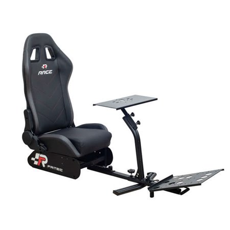 FR-TEC Racing Seat Assento Simulador de Corrida - Assento Balde - Encosto 81cm - Inclinação até 135° - Base do Volante 45x22cm -