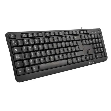 Teclado Multimídia USB NGS FunkyV3 - 12 Teclas Multimídia - Cabo de 1,40m - Cor Preta