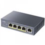 Switch Cudy GS1005P Gigabit PoE+ de 5 portas com 1 slot SFP