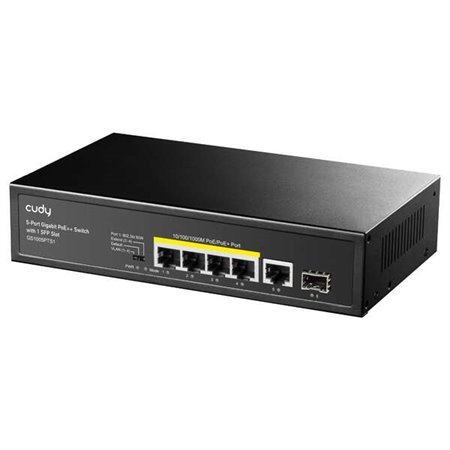 Cudy GS1005PTS1 Switch Gigabit PoE+ de 5 portas com 1 porta SFP