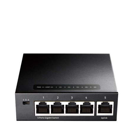 Cudy GS105 Switch 5 portas Gigabit adaptáveis 10/100/1000 Mbps