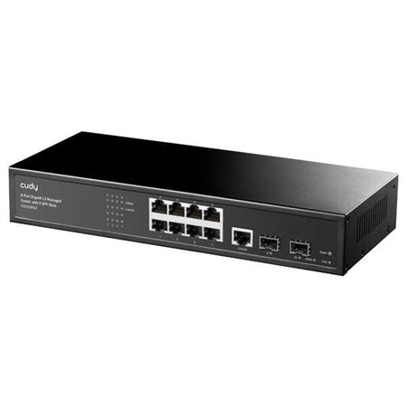 Switch gerenciado Gigabit L2 de 8 portas Cudy GS2008S2 com 2 portas SFP Gigabit