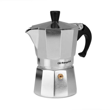 Cafeteira Orbegozo KF 300 de alumínio para 3 xícaras - Prepare um delicioso café em minutos em qualquer cozinha - Cabo ergonômic