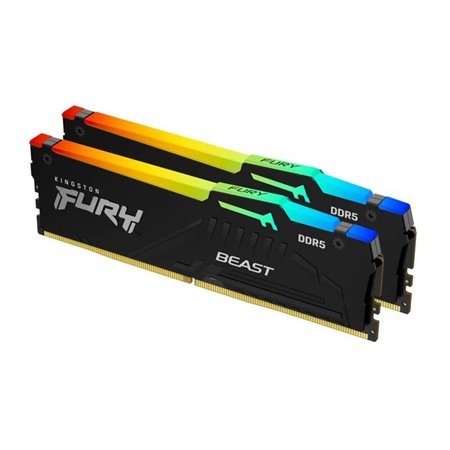 Memória RAM Kingston Fury Beast RGB DDR5 6000MT/s 32GB (2x16GB) CL30 DIMM