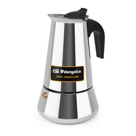 Máquina de café italiana Orbegozo KFI 660 em aço inoxidável - Capacidade para 6 xícaras - Compatível com diferentes tipos de coz