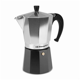 Máquina de café de alumínio Orbegozo KFM 930 Aromas como uma família - Capacidade para 9 xícaras - Utilizável em fogões a gás -  Máquina de café de alumínio Orbegozo KFM 930 Aromas como uma família - Capacidade para 9 xícaras - Utilizável em fogões a gás -