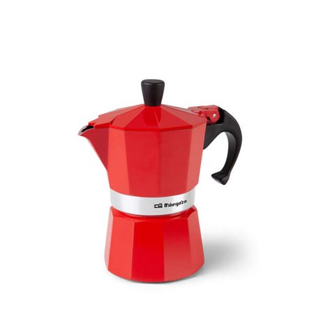 Máquina de café de alumínio Orbegozo KFR 340 - Prepara 3 xícaras de café em minutos - Compatível com todos os tipos de cozinhas 