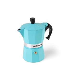 Máquina de café de alumínio Orbegozo KFR 345 - Prepara 3 xícaras de café em minutos - Compatível com diferentes tipos de cozinha
