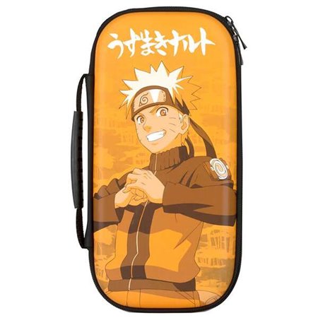 Capa Konix Naruto para Nintendo Switch - Comporta 8 cartas de jogo - Bolso de malha - Alça de transporte