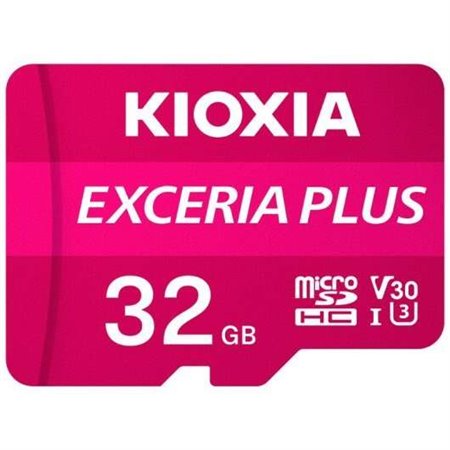 Cartão Micro SDHC Kioxia Exceria Plus 32GB UHS-I U3 V30 A1 Classe 10 com adaptador