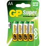 GP Pacote de 4 Pilhas Super Alcalinas LR06 AA 1,5V