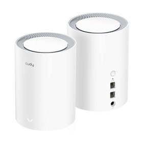 Cudy M1800 Pacote de 2 sistemas WiFi 6 Mesh AX1800 Dual Band - 1201Mbps em 5GHz, 574Mbps em 2,4GHz - 1x porta LAN 1000/100/10Mbp Cudy M1800 Pacote de 2 sistemas WiFi 6 Mesh AX1800 Dual Band - 1201Mbps em 5GHz, 574Mbps em 2,4GHz - 1x porta LAN 1000/100/10Mbp
