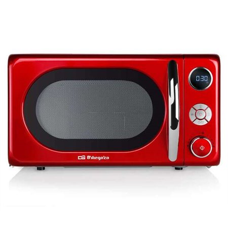 Orbegozo MIG 2042 Microondas Vintage Multifunções - Potência 700W/900W - 10 Níveis de Potência - Grelha de Quartzo - Temporizado