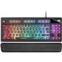 Teclado para jogos Mars Gaming MKAX RGB Control - TKL compacto - H-Mech Press - 9 efeitos RGB - Botão de rolo de volume - Descan