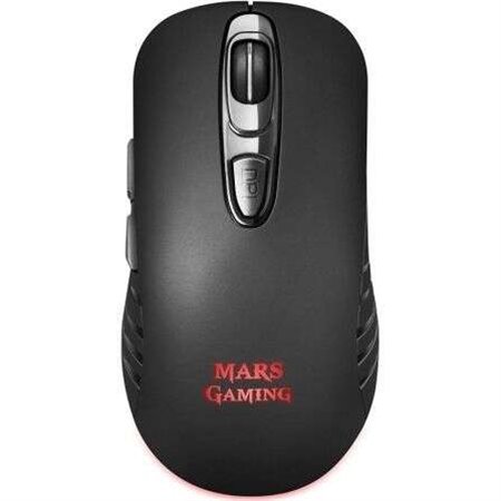 Mars Gaming MMW2 USB Wireless Mouse 3200dpi - Interruptores mecânicos HUANO - Iluminação de fluxo RGB - Uso com a mão direita