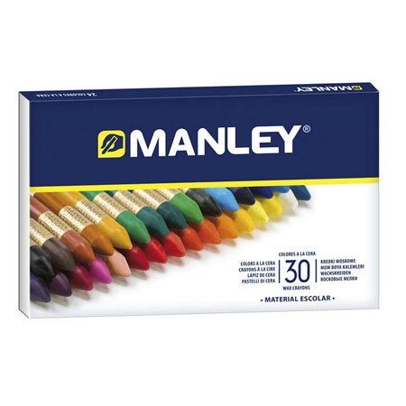 Pacote Manley de 30 ceras macias com linha suave - Ideal para diversas técnicas e aplicações - Ampla gama de cores - Cores sorti