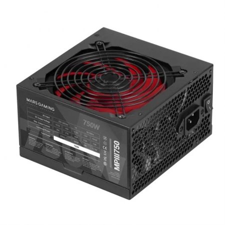 Fonte de alimentação Mars Gaming MPIII750 750W ATX - 85% de eficiência - PFC ativo - silencioso