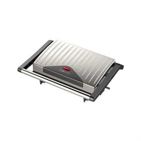 Muvip Sanduicheira Grill Inox 750W - Placa Superior Inclinável - Pressão Uniforme - Alça Toque Frio