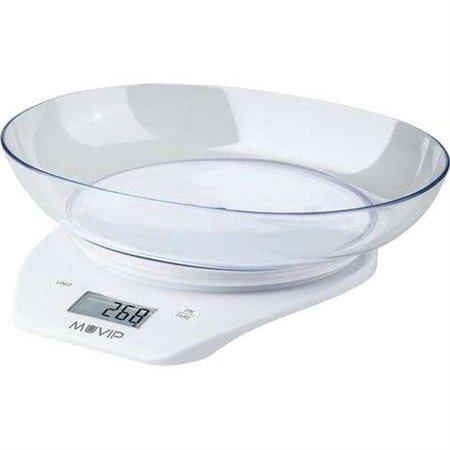 Balança Digital de Cozinha Muvip com Tigela - Tigela Transparente 1,5L - Sensor de Alta Precisão - Peso Máx. 5kg