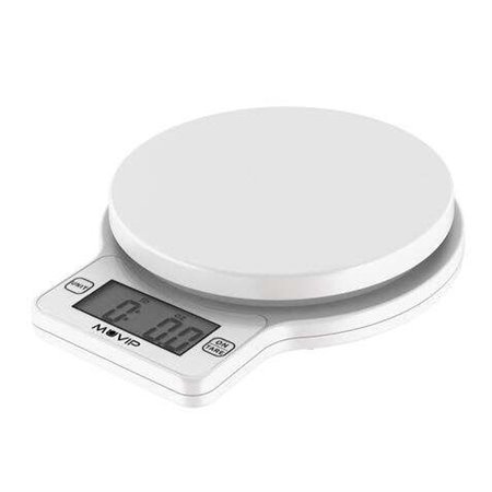 Balança digital de cozinha Muvip Round Kitchen - Sensor de alta precisão - Desligamento automático - Peso máx. 5kg