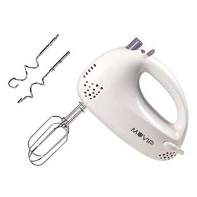 Misturador para pastelaria portátil Muvip 200W - 5 velocidades - 2 conjuntos de batedores - botão turbo Misturador para pastelaria portátil Muvip 200W - 5 velocidades - 2 conjuntos de batedores - botão turbo