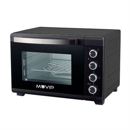 Forno Muvip 2000W 48L - Regulador de Temperatura 100º-230º - Exterior em Aço com Revestimento - Seletor de Tempo - Porta Vidro T