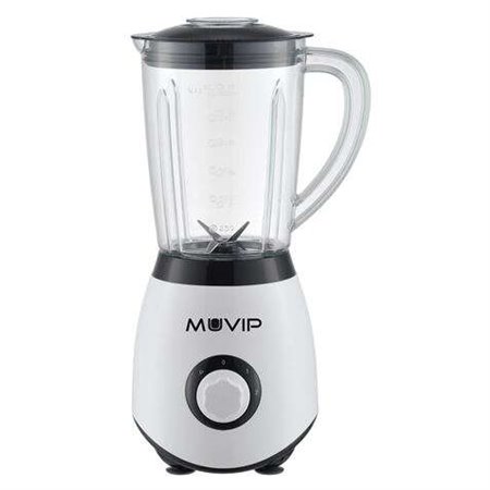 Liquidificador Muvip 1300W 1,5L - 2 velocidades - Lâminas de aço inoxidável - Função picador de gelo - Trava de segurança
