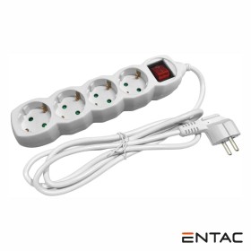 Tomada Elétrica C/ 4 Saídas Interruptor 1.5M Entac