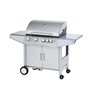 Churrasqueira a Gás Inox 5 Queimadores Muvip - Estrutura em Aço Inox - 4 Queimadores Centrais + 1 Queimador Lateral - Grelhas Es