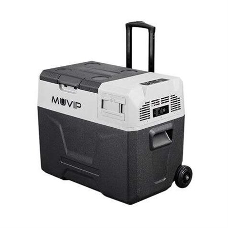 Geladeira Portátil Muvip com Compressor - Capacidade 30 litros - Proteção da bateria - Luz LED interna - Conexão 12/24/220V - Po