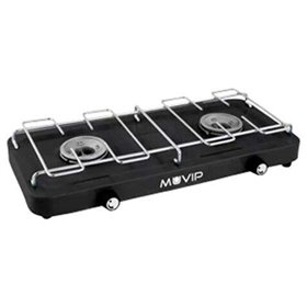 Fogão a Gás Muvip 2 Queimadores com Grelha Removível - Base Antiderrapante - Cor Preta Fogão a Gás Muvip 2 Queimadores com Grelha Removível - Base Antiderrapante - Cor Preta