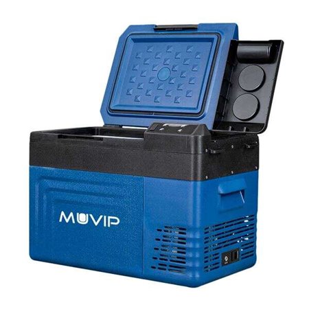 Geladeira Compressor Portátil Muvip Azul 24 Litros - Alças de Transporte - Compressor Silencioso - Cor Azul