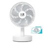 Ventilador Oscilante Portátil de Mesa Muvip 12W 19cm Diâmetro - 4 Velocidades - Oscilação até 70º - Ângulo Ajustável até 90º - A