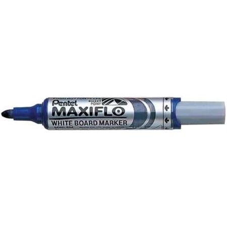 Marcador de quadro branco Pentel Maxiflo - Regulagem de fluxo de tinta - Ponta redonda - Largura da linha 2,5 mm - 50% materiais