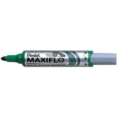 Marcador de quadro branco Pentel Maxiflo - Regulagem de fluxo de tinta - Ponta redonda - Largura da linha 2,5 mm - 50% materiais