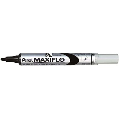 Marcador de quadro branco Pentel Maxiflo - Regulagem de fluxo de tinta - Ponta de bala - Largura da linha 2 mm - 50% materiais r