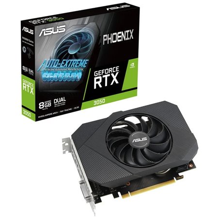 Placa gráfica Asus Phoenix GeForce RTX 3050 V2 8GB GDDR6 NVIDIA - PCIe 4.0, HDMI, DVI-D, DisplayPort