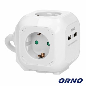 Extensão Elétrica 4X Schuko 2X Usb-A 1.4M Orno
